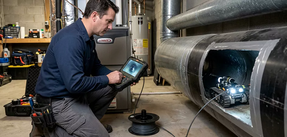 Robotic Duct Inspection in Richardson, TX